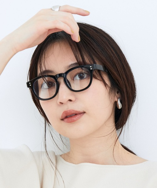 VIS（ビス）の「【ブルーライトカット・曇り止め加工】カラーフレームファッショングラス（サングラス・レディース・その他/ブラック/ピンク・FREE）」の2枚目の写真