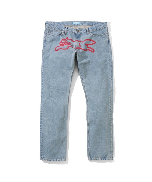 ICECREAM(アイスクリーム)の「RUNNING DOG DAMAGED DENIM PANTS(デニムパンツ・メンズ・ブルー系その他/ブルー系その他2・MEDIUM/LARGE/X-LARGE/SMALL)」の1枚目の写真