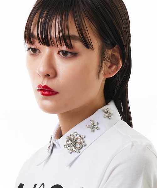 Narcissus(ナルシス)の「【Narsissus】ビジューつけ襟(付け襟・レディース・ブラック/ホワイト・FREE)」の5枚目の写真