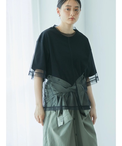 AMERICAN HOLIC(アメリカンホリック)の「SET チュールプルオーバー+カットプルオーバー(Tシャツ/カットソー・レディース・ブラック・L/M)」の7枚目の写真