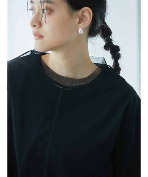 AMERICAN HOLIC(アメリカンホリック)の「SET チュールプルオーバー+カットプルオーバー(Tシャツ/カットソー・レディース・ブラック・L/M)」の9枚目の写真