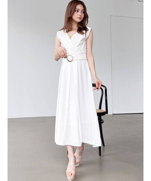 RESEXXY（リゼクシー）の「タックデザインフレアワンピース（ワンピース・レディース・ホワイト/ブラック/ピンク・FREE）」の15枚目の写真