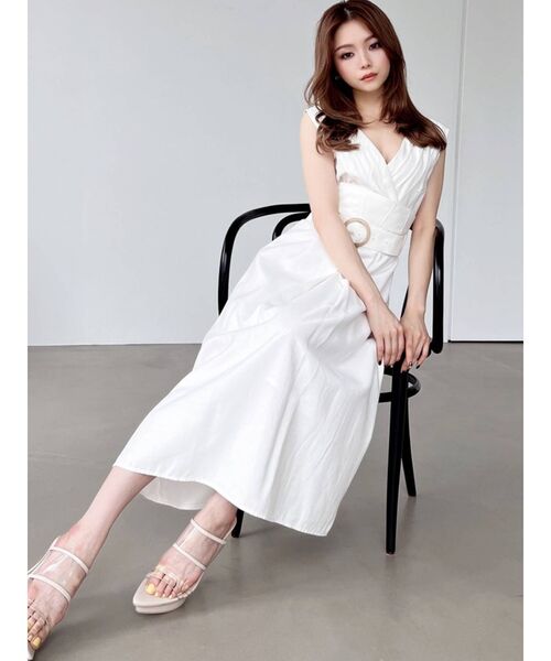 RESEXXY（リゼクシー）の「タックデザインフレアワンピース（ワンピース・レディース・ホワイト/ブラック/ピンク・FREE）」の18枚目の写真