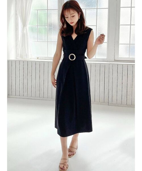 RESEXXY（リゼクシー）の「タックデザインフレアワンピース（ワンピース・レディース・ホワイト/ブラック/ピンク・FREE）」の5枚目の写真