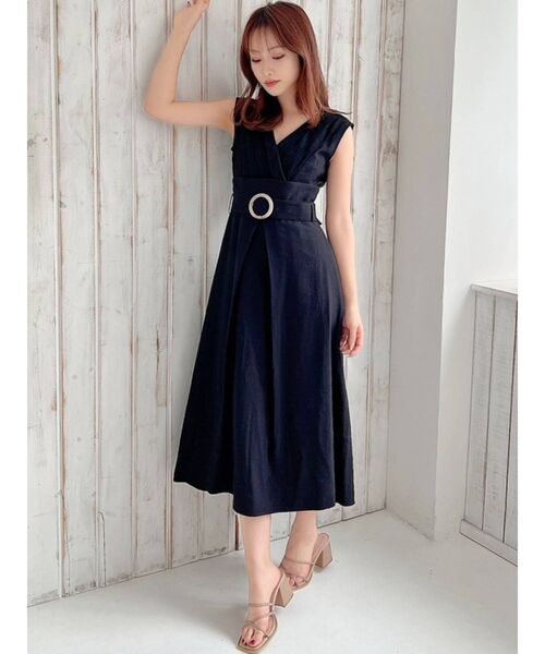 RESEXXY（リゼクシー）の「タックデザインフレアワンピース（ワンピース・レディース・ホワイト/ブラック/ピンク・FREE）」の8枚目の写真