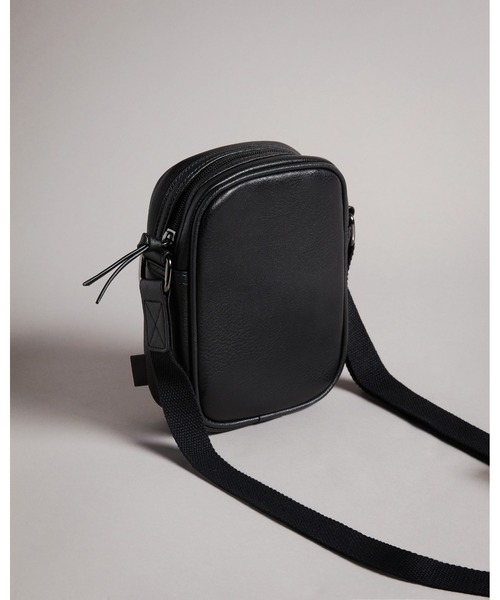 Evver Striped Pu Flight Bag Black