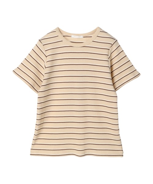 Green Parks(グリーンパークス)の「ワッフルボーダープルオーバー(Tシャツ/カットソー・レディース・ベージュ/ネイビー/ブルー・FREE)」の12枚目の写真