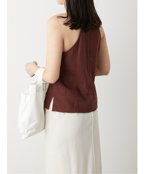 【新品】Jean Paul Gaultier ホルターネック キャミソール M セール】【LA PEAU DE GEM】ホルターネックリネンキャミソール