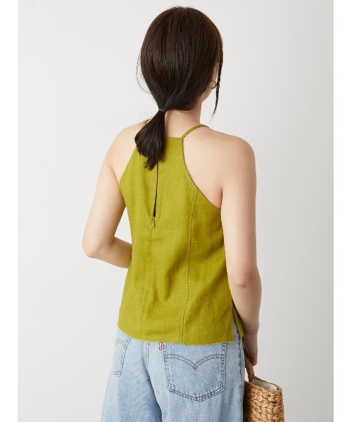 LA PEAU DE GEM（ラポドゥジェム）の「【LA PEAU DE GEM】ホルターネックリネンキャミソール（キャミソール・レディース・ベージュ/ボルドー/グリーン・FREE）」の15枚目の写真