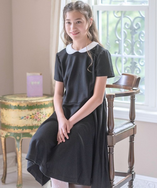 Catherine Cottage(キャサリンコテージ)の「白襟ポンチワンピース(ワンピース・キッズ・ブラック/ネイビー・100/110/120/130/140/150/160)」の8枚目の写真