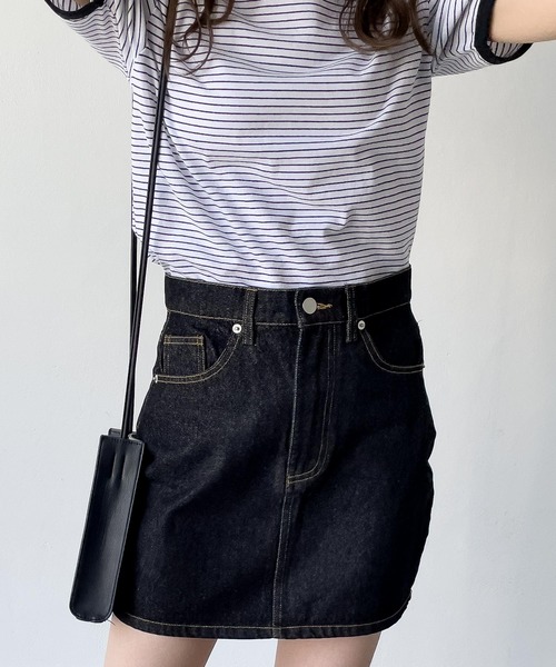 Chillfar（チルファー）の「デニムミニスカート（デニムスカート・レディース・アイボリー/ワンウォッシュ/ブラック/ネイビー・LARGE/MEDIUM）」の6枚目の写真