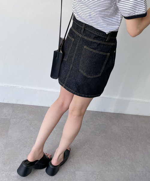 Chillfar（チルファー）の「デニムミニスカート（デニムスカート・レディース・アイボリー/ワンウォッシュ/ブラック/ネイビー・LARGE/MEDIUM）」の8枚目の写真