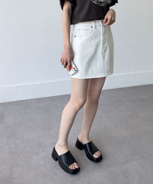 Chillfar（チルファー）の「デニムミニスカート（デニムスカート・レディース・アイボリー/ワンウォッシュ/ブラック/ネイビー・LARGE/MEDIUM）」の9枚目の写真