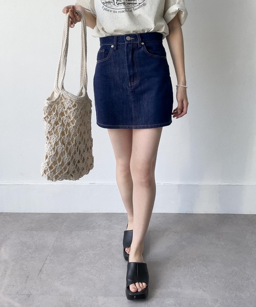 Chillfar（チルファー）の「デニムミニスカート（デニムスカート・レディース・アイボリー/ワンウォッシュ/ブラック/ネイビー・LARGE/MEDIUM）」の14枚目の写真