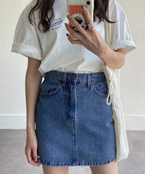 Chillfar（チルファー）の「デニムミニスカート（デニムスカート・レディース・アイボリー/ワンウォッシュ/ブラック/ネイビー・LARGE/MEDIUM）」の21枚目の写真