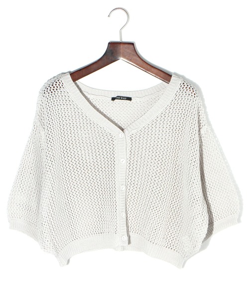one way（ワンウェイ）の「メッシュ半袖カーディガン（カーディガン