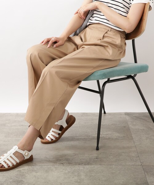 DRESKIP（ドレスキップ）の「◆サイドベンツスリットワイドパンツ（その他パンツ・レディース・ブルー/カーキ/サンドベージュ・02/03/04）」の2枚目の写真