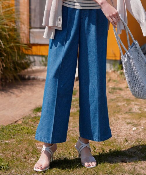 DRESKIP（ドレスキップ）の「◆サイドベンツスリットワイドパンツ（その他パンツ・レディース・ブルー/カーキ/サンドベージュ・02/03/04）」の11枚目の写真