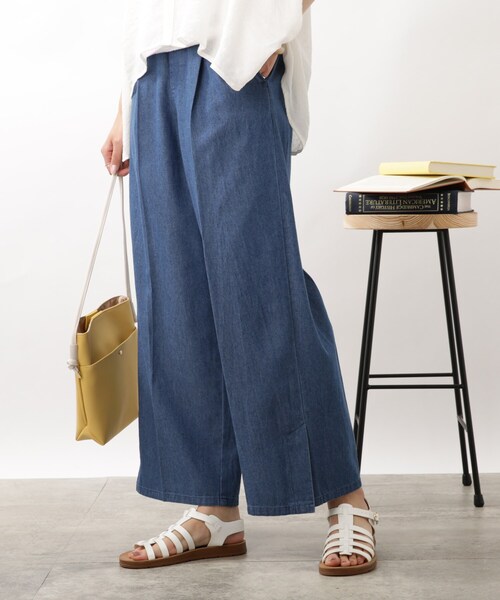 DRESKIP（ドレスキップ）の「◆サイドベンツスリットワイドパンツ（その他パンツ・レディース・ブルー/カーキ/サンドベージュ・02/03/04）」の12枚目の写真