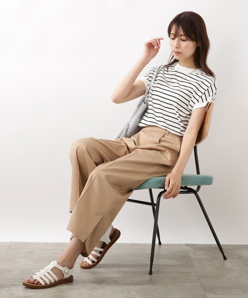 DRESKIP（ドレスキップ）の「◆サイドベンツスリットワイドパンツ（その他パンツ・レディース・ブルー/カーキ/サンドベージュ・02/03/04）」の6枚目の写真