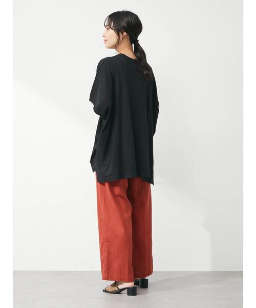 Green　Parks（グリーンパークス）の「オーバーサイズポンチョチュニック（Tシャツ/カットソー・レディース・イエロー/ブラック/ブルー/オフホワイト・FREE）」の11枚目の写真