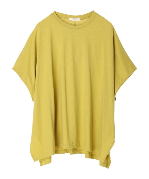 Green　Parks（グリーンパークス）の「オーバーサイズポンチョチュニック（Tシャツ/カットソー・レディース・イエロー/ブラック/ブルー/オフホワイト・FREE）」の4枚目の写真