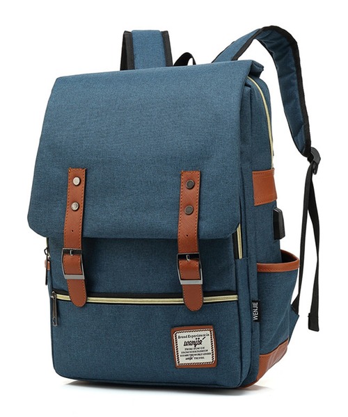 florist(フローリスト)の「【A4収納可】【ユニセックス】配色レザーのフラップデザインスクエアリュック/バックパック(バックパック/リュック・レディース・グレー/ブラック系その他3/ブラック/グレー系その他3/レッド/グリーン/ブルー/サックスブルー/パープル/ダークブルー/ブラック系その他2/グレー系その他2・FREE)」の11枚目の写真