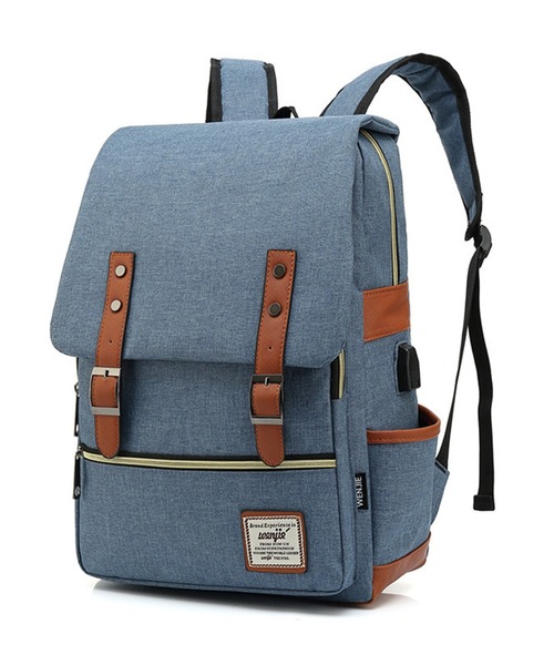 florist(フローリスト)の「【A4収納可】【ユニセックス】配色レザーのフラップデザインスクエアリュック/バックパック(バックパック/リュック・レディース・グレー/ブラック系その他3/ブラック/グレー系その他3/レッド/グリーン/ブルー/サックスブルー/パープル/ダークブルー/ブラック系その他2/グレー系その他2・FREE)」の10枚目の写真