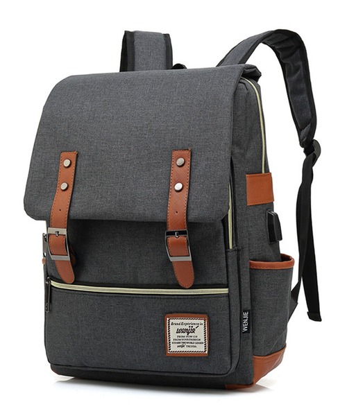 florist(フローリスト)の「【A4収納可】【ユニセックス】配色レザーのフラップデザインスクエアリュック/バックパック(バックパック/リュック・レディース・グレー/ブラック系その他3/ブラック/グレー系その他3/レッド/グリーン/ブルー/サックスブルー/パープル/ダークブルー/ブラック系その他2/グレー系その他2・FREE)」の7枚目の写真