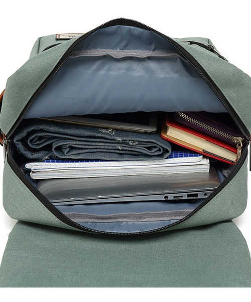 florist(フローリスト)の「【A4収納可】【ユニセックス】配色レザーのフラップデザインスクエアリュック/バックパック(バックパック/リュック・レディース・グレー/ブラック系その他3/ブラック/グレー系その他3/レッド/グリーン/ブルー/サックスブルー/パープル/ダークブルー/ブラック系その他2/グレー系その他2・FREE)」の20枚目の写真