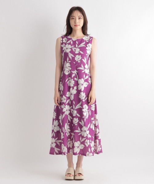 Andemiu（アンデミュウ）の「アートフラワーAラインワンピース344004（ワンピース・レディース・ブラック/ダークブラウン/ピンク・FREE）」の8枚目の写真