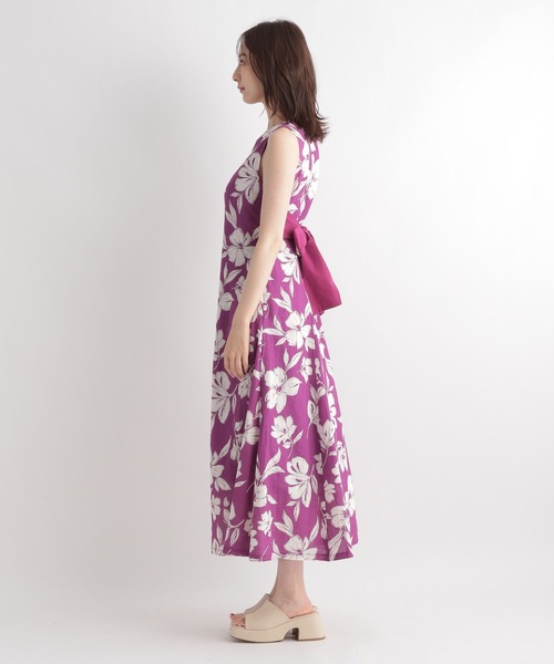 Andemiu（アンデミュウ）の「アートフラワーAラインワンピース344004（ワンピース・レディース・ブラック/ダークブラウン/ピンク・FREE）」の10枚目の写真