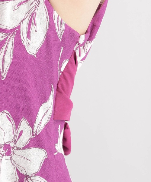 Andemiu（アンデミュウ）の「アートフラワーAラインワンピース344004（ワンピース・レディース・ブラック/ダークブラウン/ピンク・FREE）」の9枚目の写真