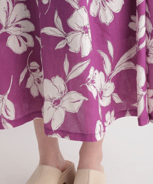 Andemiu（アンデミュウ）の「アートフラワーAラインワンピース344004（ワンピース・レディース・ブラック/ダークブラウン/ピンク・FREE）」の11枚目の写真