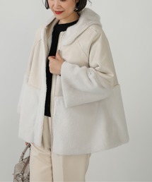 PICCIN | 切り替えフェイクムートンコート(ムートンコート)