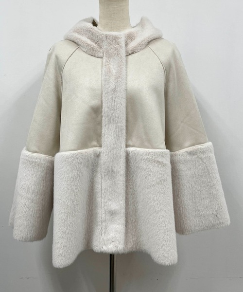 PICCIN（ピッチン）の「切り替えフェイクムートンコート（ムートンコート・レディース・ベージュ/モカ・M/L）」の7枚目の写真