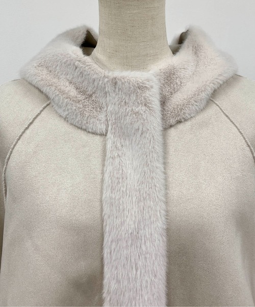 PICCIN（ピッチン）の「切り替えフェイクムートンコート（ムートンコート・レディース・ベージュ/モカ・M/L）」の11枚目の写真