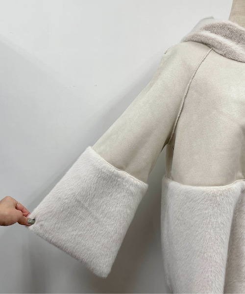 PICCIN（ピッチン）の「切り替えフェイクムートンコート（ムートンコート・レディース・ベージュ/モカ・M/L）」の13枚目の写真