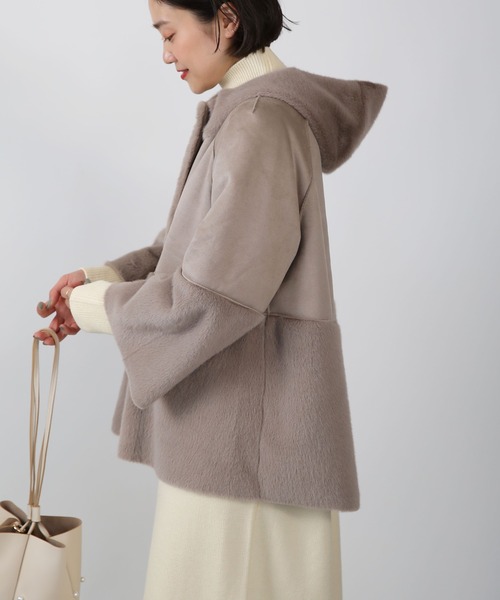 PICCIN（ピッチン）の「切り替えフェイクムートンコート（ムートンコート・レディース・ベージュ/モカ・M/L）」の21枚目の写真