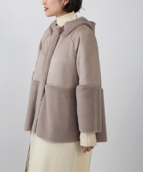 PICCIN（ピッチン）の「切り替えフェイクムートンコート（ムートンコート・レディース・ベージュ/モカ・M/L）」の19枚目の写真