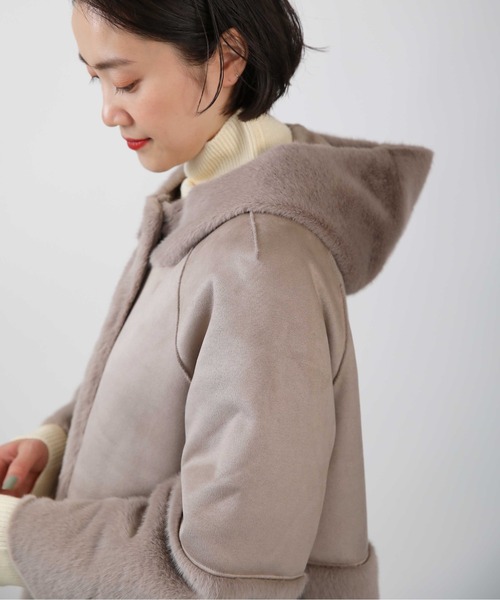 PICCIN（ピッチン）の「切り替えフェイクムートンコート（ムートンコート・レディース・ベージュ/モカ・M/L）」の20枚目の写真