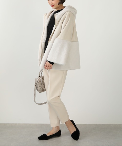 PICCIN（ピッチン）の「切り替えフェイクムートンコート（ムートンコート・レディース・ベージュ/モカ・M/L）」の4枚目の写真