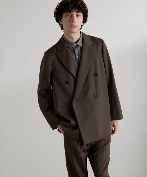 Lui's ルイス　ノーカラージャケット　Mサイズ　ポケット有　チャコールグレー Lui's ルイス ノーカラージャケット Mサイズ ポケット有