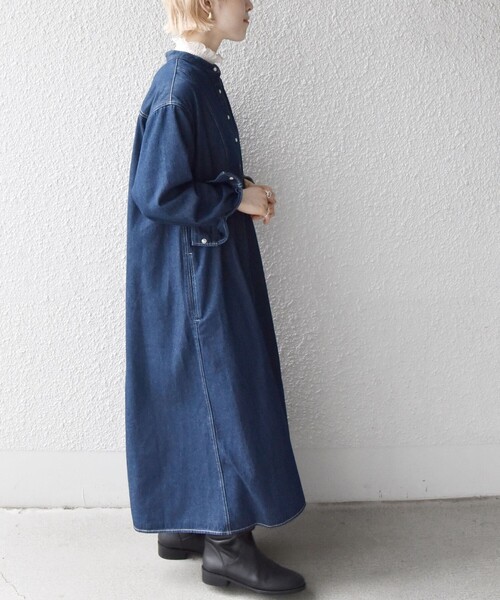 SHIPS any（シップス エニィ）の「SHIPS any:〈洗濯機可能〉デニム ブザム シャツ ワンピース［SHIPS any DENIM］（シャツワンピース・レディース・ネイビー/ブルー・ONE SIZE）」の19枚目の写真