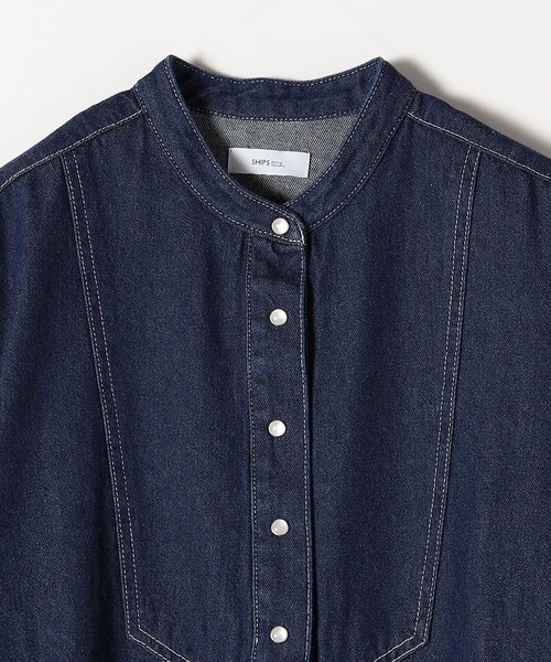 SHIPS any:〈洗濯機可能〉デニム ブザム シャツ ワンピース［SHIPS any