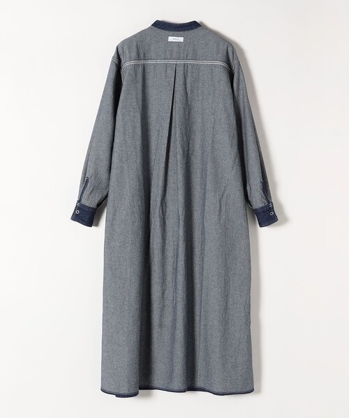 SHIPS any（シップス エニィ）の「SHIPS any:〈洗濯機可能〉デニム ブザム シャツ ワンピース［SHIPS any DENIM］（シャツワンピース・レディース・ネイビー/ブルー・ONE SIZE）」の7枚目の写真
