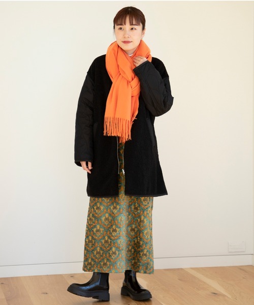 Ray BEAMS（レイビームス）の「Ray BEAMS / ソリッド ビッグ ストール（ストール/ショール・レディース・オレンジ/パープル/グリーン・ONE SIZE）」の13枚目の写真