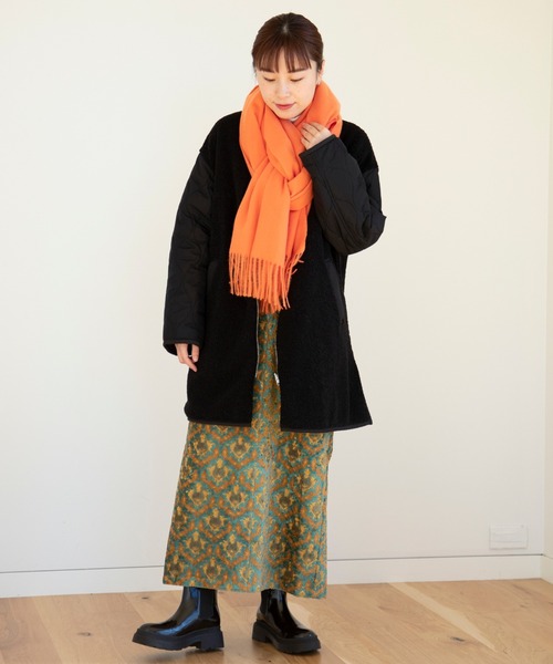 Ray BEAMS（レイビームス）の「Ray BEAMS / ソリッド ビッグ ストール（ストール/ショール・レディース・オレンジ/パープル/グリーン・ONE SIZE）」の14枚目の写真