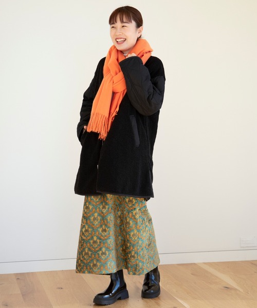 Ray BEAMS（レイビームス）の「Ray BEAMS / ソリッド ビッグ ストール（ストール/ショール・レディース・オレンジ/パープル/グリーン・ONE SIZE）」の15枚目の写真