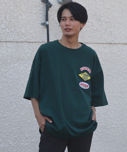 Bling Leads（ブリングリーズ）の「【Bl】ランダムワッペン半袖Tシャツ（Tシャツ/カットソー・レディース・ホワイト/ダークグリーン/ロイヤルブルー/スミクロ/グレイッシュブルー・MEDIUM/LARGE）」の8枚目の写真